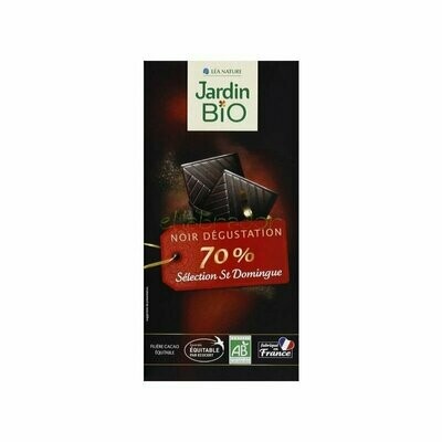 Chocolate negro con Chips Cacao 70%, Torrefacto Bio 100 g Jardín Bio