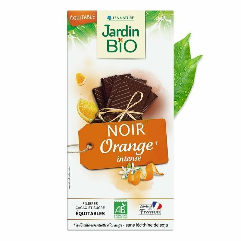 Chocolate negro con Naranja Bio 100 g Jardín Bio
