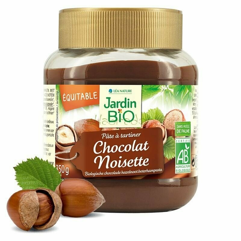 Crema de Cacao y Avellanas Bio 350 g Jardín Bio