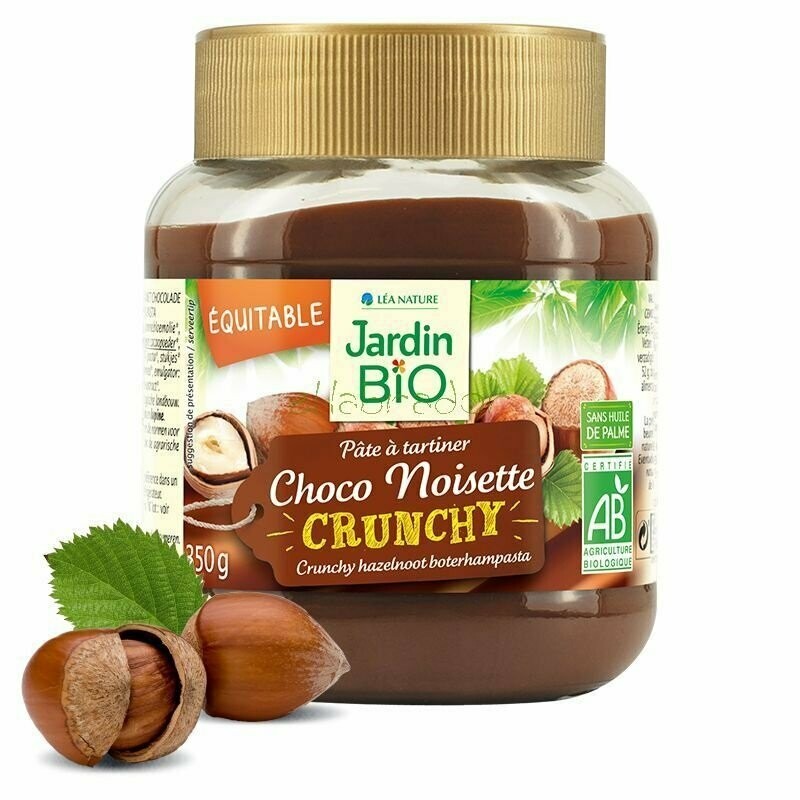 Crema de Cacao Crunchy Comercio Justo Bio 350 G Jardín Bio