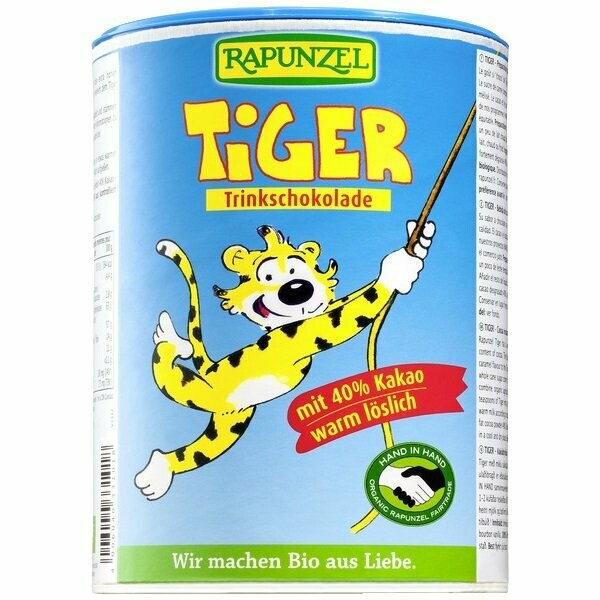 Cacao en Polvo Desgrasado Tiger 40% de cacao ECO 400 gr Rapunzel