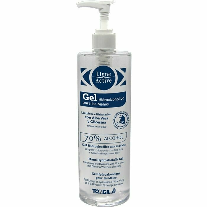 Gel Hidroalcohólico para las manos con Aloe Vera y Glicerina 70% Alcohol 500 ml Tongil