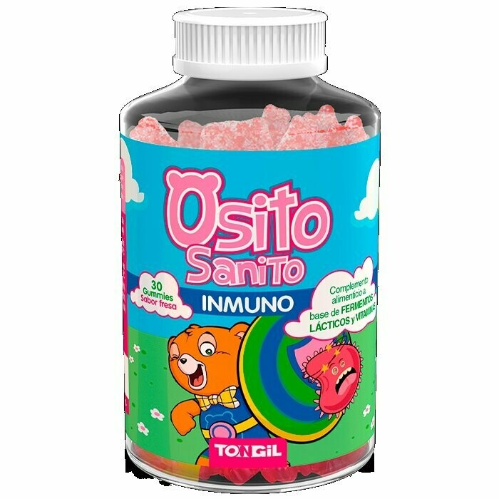 Osito Sanito Inmuno 30 gominolas sabor fresa de Tongil