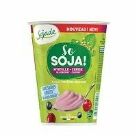 Especialidad de soja – Arándanos cerezas sin azúcar añadido  Bio 400gr Sojade