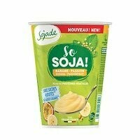 Especialidad de soja – Plátano maracuyá sin azúcar añadido Bio 400gr Sojade