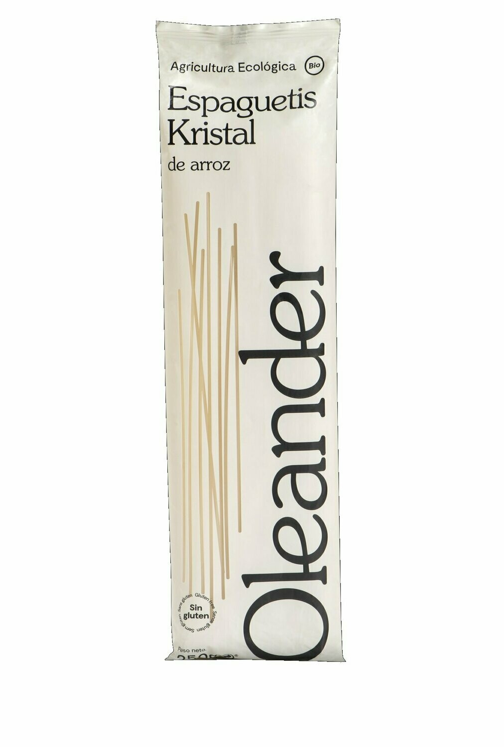 Espaguetis Kristal de pasta de arroz Bio 250 g. Oleander