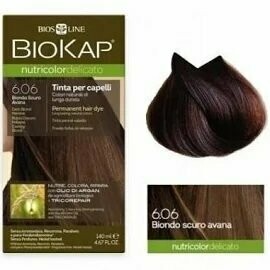 Tinte de Pelo Nutricolor Delicato 6.06 Rubio Oscuro Habana 140 ml Biokap
