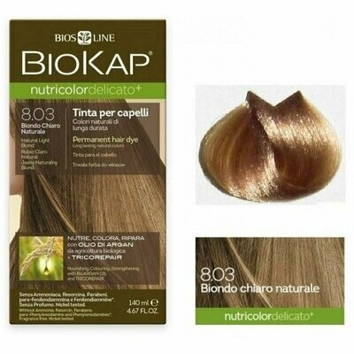 Tinte de Pelo Nutricolor Delicato 8.03 Rubio Claro Natural 140 ml Biokap