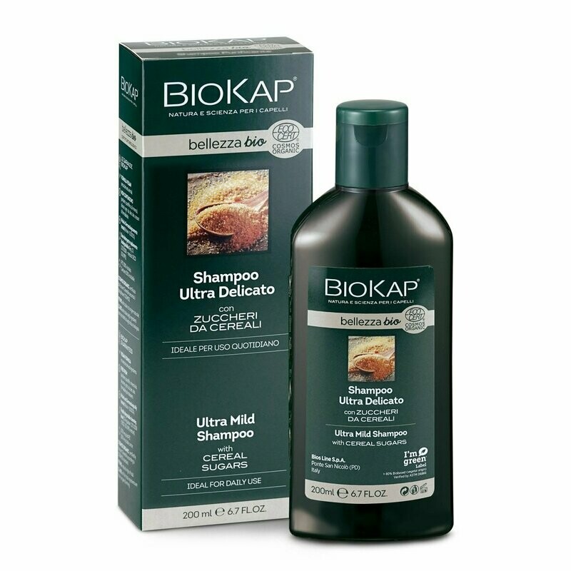Champú Ultra-Delicado con Azúcares de Cereales Bio 200 ml Biokap