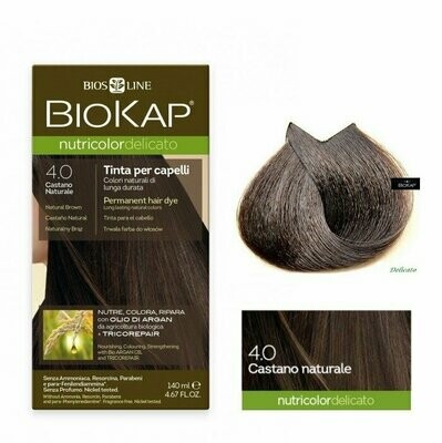 Tinte de Pelo Nutricolor Delicato 4.00 Castaño Natural 140 ml Biokap