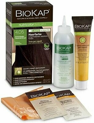 Tinte de Pelo Nutricolor Delicato 4.05 Castaño Chocolate 140 ml Biokap Tinte de Pelo Nutricolor Delicato 4.05 Castaño Chocolate 140 ml Biokap