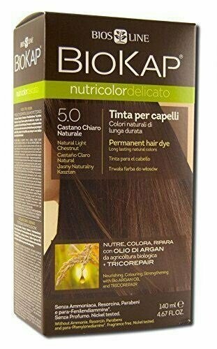 Tinte de Pelo Nutricolor Delicato 5.00 Castaño Claro Natural 140 ml Biokap