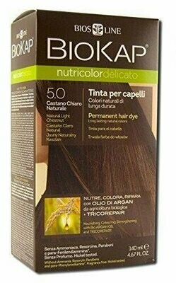 Tinte de Pelo Nutricolor Delicato 5.00 Castaño Claro Natural 140 ml Biokap