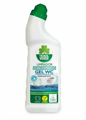 Limpiador Gel WC Desincrustante Frescor Océano Bio 750 ml Trébol Verde Limpiador Gel WC Desincrustante Frescor Océano Bio 750 ml Trébol Verde