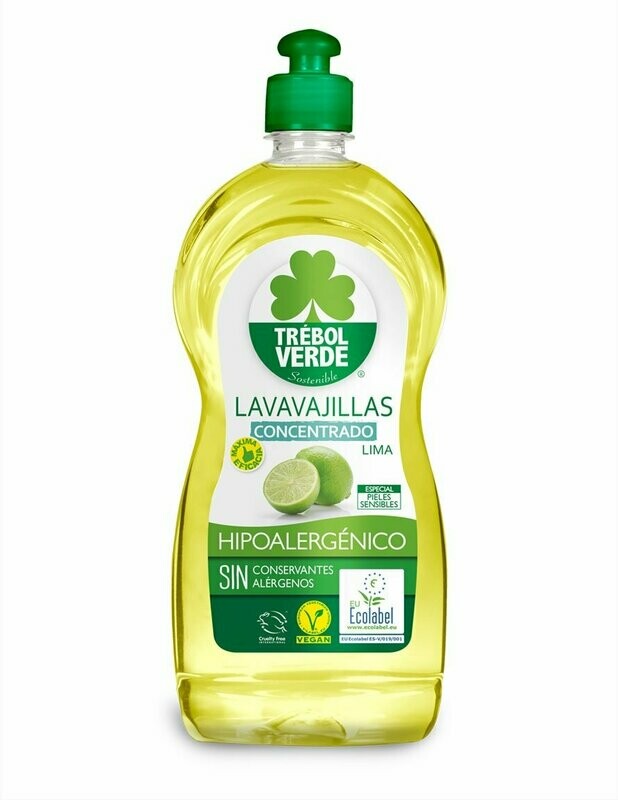 Lavavajillas Concentrado Lima Bio 750 ml Trébol Verde