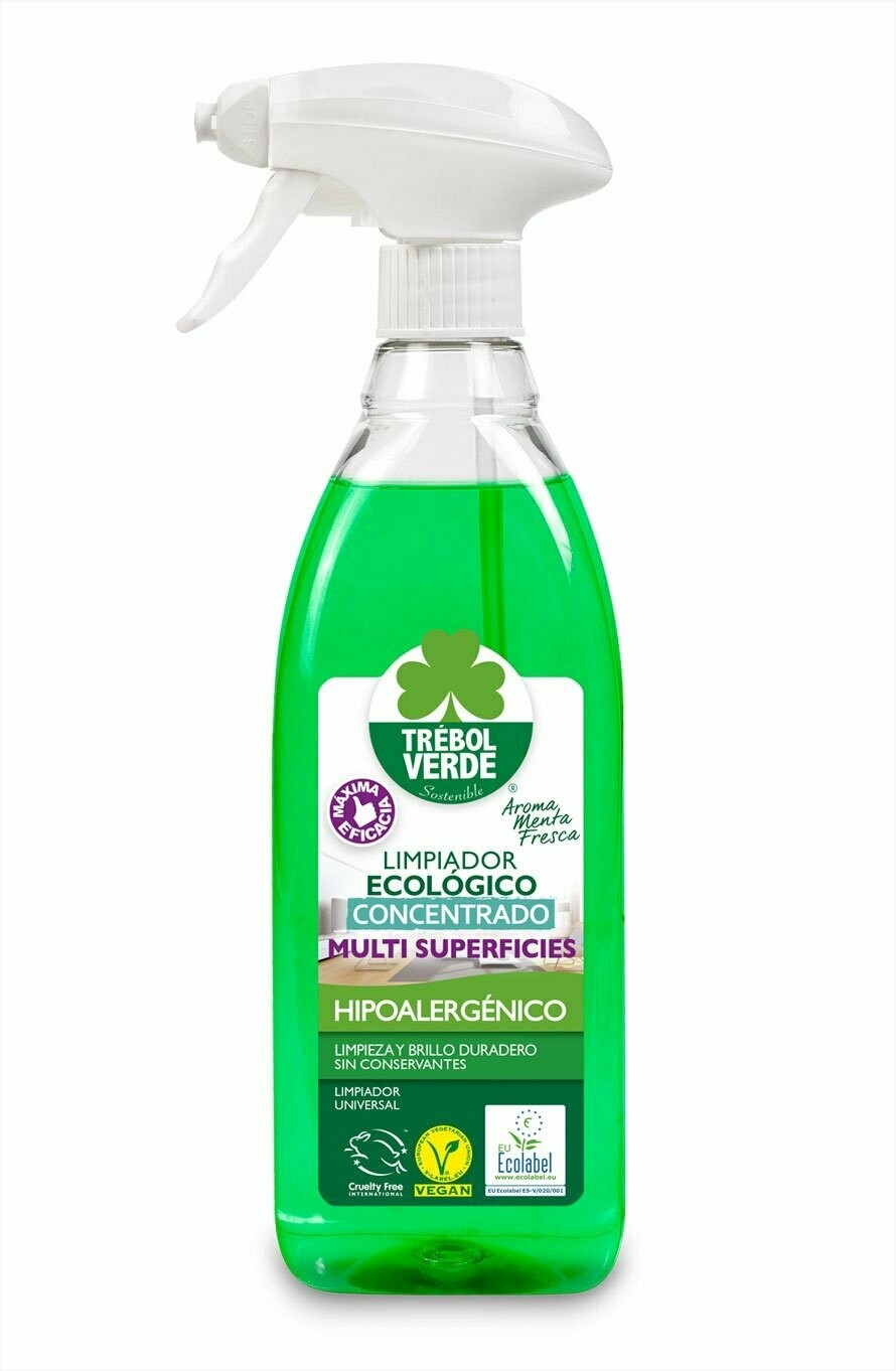 Limpiador Pulverizador Multisuperficies Bio 750 ml Trébol Verde