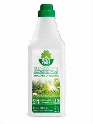 Suavizante Fragancia Vegetal 50 Lavados Ecológico 1 L Trébol Verde