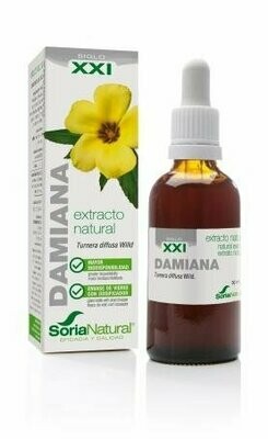Damiana Extracto S.XXI Envase de vidrio con dosificador. 50 mL  Soria Natural®