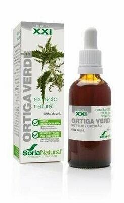 Ortiga Verde Extracto S.XXI Envase de vidrio con dosificador. 50 mL Soria Natural® Ortiga Verde Extracto S.XXI Envase de vidrio con dosificador. 50 mL Soria Natural®