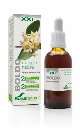 Boldo Extracto S.XXI Envase de vidrio con dosificador. 50 mL Soria Natural®
