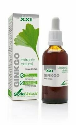 Ginkgo Biloba Extracto S.XXI Envase de vidrio con dosificador. 50 mL Soria Natural®