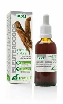 Eleuterococo Extracto S.XXI Envase de vidrio con dosificador. 50 mL Soria Natural® Eleuterococo Extracto S.XXI Envase de vidrio con dosificador. 50 mL Soria Natural®