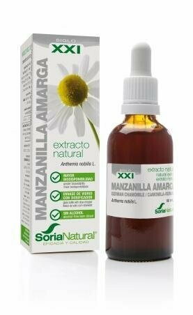 Manzanilla Amarga Extracto S.XXI Envase de vidrio con dosificador. 50 mL Soria Natural®