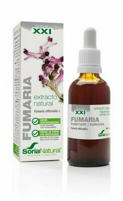 Fumaria Extracto S.XXI Envase de vidrio con dosificador. 50 mL Soria Natural®