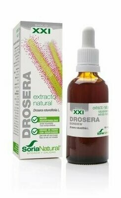 Drosera Extracto S.XXI Envase de vidrio con dosificador. 50 mL Soria Natural® Drosera Extracto S.XXI Envase de vidrio con dosificador. 50 mL Soria Natural®