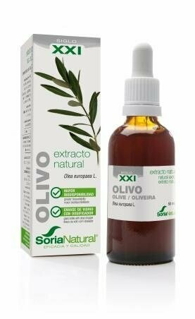 Olivo Extracto S.XXI Envase de vidrio con dosificador. 50 mL Soria Natural®