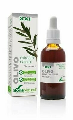 Olivo Extracto S.XXI Envase de vidrio con dosificador. 50 mL Soria Natural® Olivo Extracto S.XXI Envase de vidrio con dosificador. 50 mL Soria Natural®