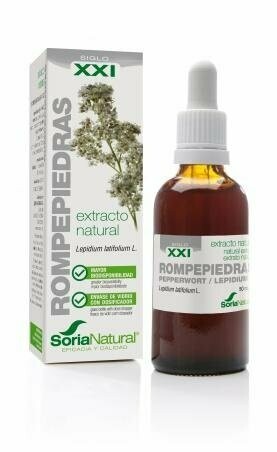 Rompepiedras Extracto S.XXI Envase de vidrio con dosificador. 50 mL Soria Natural®