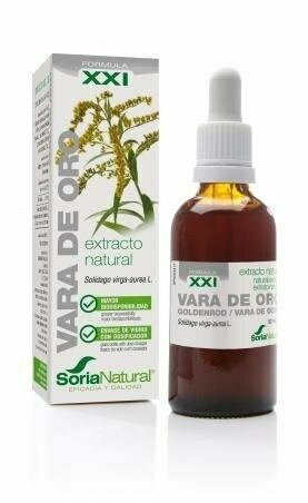 Vara de Oro Extracto S.XXI Envase de vidrio con dosificador. 50 mL Soria Natural®