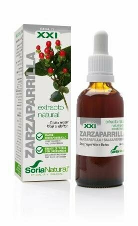 Zarzaparrilla Extracto S.XXI Envase de vidrio con dosificador. 50 mL Soria Natural®