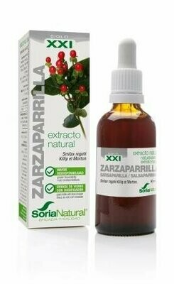 Zarzaparrilla Extracto S.XXI Envase de vidrio con dosificador. 50 mL Soria Natural® Zarzaparrilla Extracto S.XXI Envase de vidrio con dosificador. 50 mL Soria Natural®