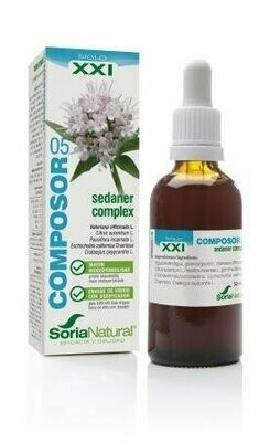 Composor 05 Sedaner Complex S.XXI Envase de vidrio con dosificador. 50ml.  Soria Natural® Composor 05 Sedaner Complex S.XXI Envase de vidrio con dosificador. 50ml.  Soria Natural®