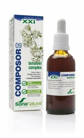 Composor 09 Tensivel Complex S.XXI Envase de vidrio con dosificador. 50 ml  Soria Natural®