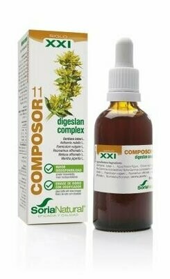 Composor 11 Digeslan Complex S.XXI Envase de vidrio con dosificador. 50 ml  Soria Natural® Composor 11 Digeslan Complex S.XXI Envase de vidrio con dosificador. 50 ml  Soria Natural®