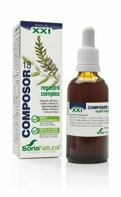 Composor 18 Regastril Complex S.XXI Envase de vidrio con dosificador. 50 ml  Soria Natural®