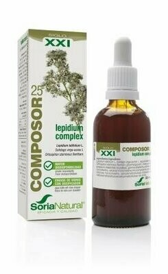 Composor 25 Lepidum Complex S.XXI Envase de vidrio con dosificador. 50 ml Soria Natural® Composor 25 Lepidum Complex S.XXI Envase de vidrio con dosificador. 50 ml Soria Natural®
