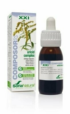 Composor 32 Uricid Complex S.XXI Envase de vidrio con dosificador. 50 ml  Soria Natural®