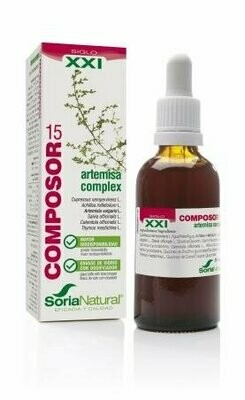Composor 15 Artemisa Complex S.XXI Envase de vidrio con dosificador. 50 ml Soria Natural® Composor 15 Artemisa Complex S.XXI Envase de vidrio con dosificador. 50 ml Soria Natural®
