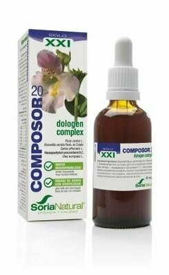 Composor 20 Dologen Complex S.XXI Envase de vidrio con dosificador. 50 ml Soria Natural® Composor 20 Dologen Complex S.XXI Envase de vidrio con dosificador. 50 ml Soria Natural®