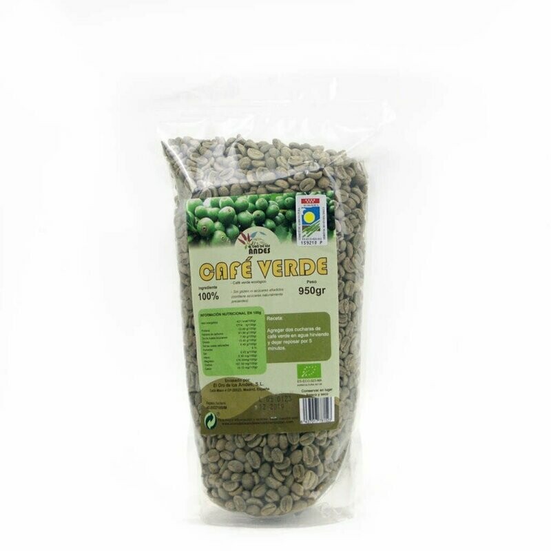 Café Verde en Grano Ecológico 950 grs Café de Canchaque El Oro de los Andes