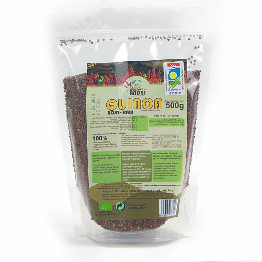 Quinoa roja Ecológica 500 gramos El Oro de los Andes