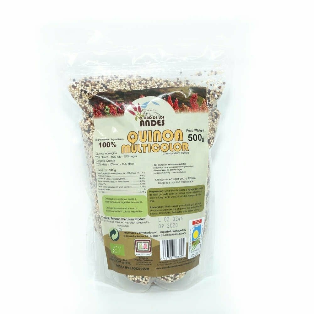 Quinoa multicolor Ecológica 500 gramos El Oro de los Andes