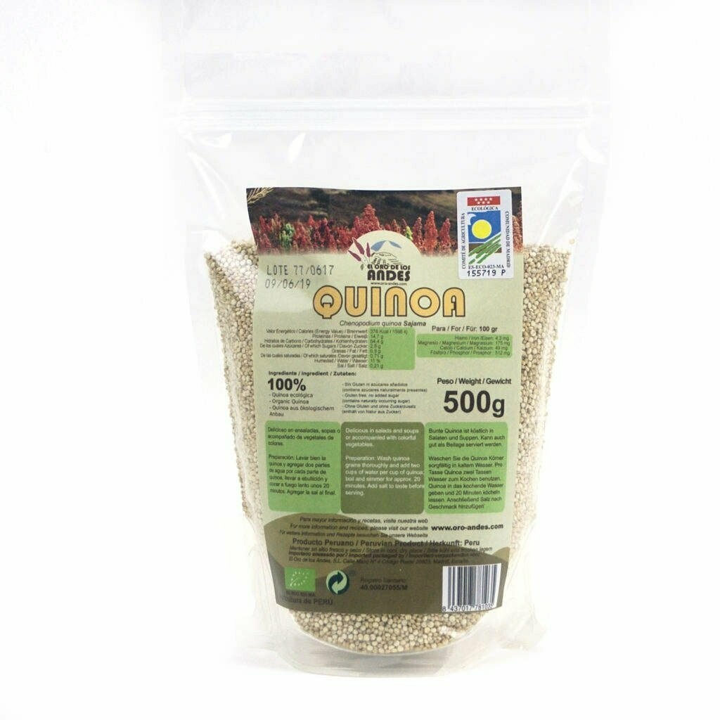 Quinoa blanca Ecológica 500 gramos El Oro de los Andes