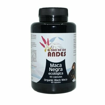 Maca Negra (Lepidium meyenii) Ecológica 90 cápsulas 700mg El Oro de los Andes