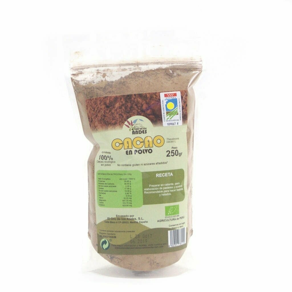 Cacao en Polvo Criollo Bio 250 gramos El Oro de los Andes