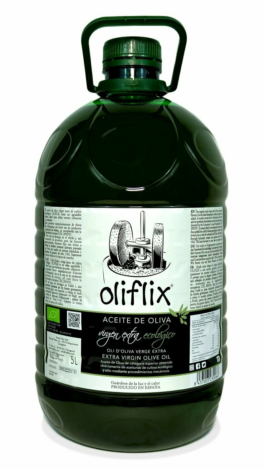 Aceite de Oliva Virgen Extra Bio 5 L Oliflix